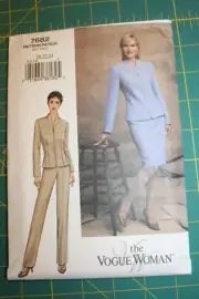 Vogue Pattern #7682 Size 20,22,24 Misses'/Misses' Petite Jacket, Skirt, Pants