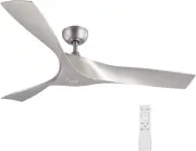 VONLUCE 52" Ceiling Fan Without Light with Remote 3 Blades Quiet 6 Speeds