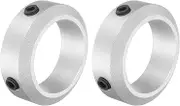 uxcell 2Pcs Set-Screw Collars 50mm Bore, Aluminum Alloy Shaft Collars, 70mm OD, 22mm Width Axle Collar Clamp for Linear Rod Shaft Guide