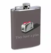 They Have A Plan Toaster 01R Flask 8oz Stainless Steel Hip Drinking Whiskey