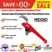Heavy Duty Wrench Spanner Pipe Adjustable Plumbing Tool Hex Offset Jaw Design AU