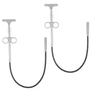 2pcs Flexible Grabber Claw Pick Up Tool 0.6 M Drain Clog Remover Tool Grey