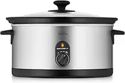 Sunbeam HP5520 Slow Cooker | 5.5L (6-8 People) | Removable Easy-Clean Ceramic Pan | Stainless Steel