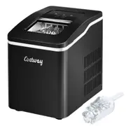 Costway 12KG Portable Ice Maker Ice Cube Machine Countertop Bar Cafe w/Scoop Black