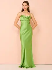 Rachel Gilbert Skye Gown Size 5 (AU 16 / US 12) Green 100% Silk RRP $990