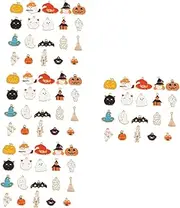 TEHAUX 4sets Halloween Charms DIY Accessory Set Alloy Pendant for Necklace Bracelet 20pcs*4