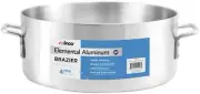 Winco ALB-40 40 qt. Elemental Aluminum Brazier Pan w/ (2) Handles