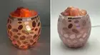 Rose Gold Pebble Glass Mosaic Bowl HIMALAYAN CRYSTAL SALT LAMP Crystal 1.5kg