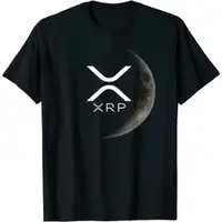 在飛比找蝦皮購物優惠-熱銷 Xrp 加密禮物加密貨幣波紋 Xrp Moon T 恤