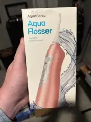 Aquasonic Aqua Flosser RST5002plus Waterproof Cordless Rechargeable PINK — NEW✅