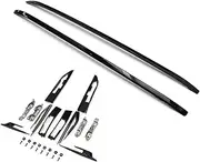 Roof Rack Roof Rail Luggage Bar Compatible for Land Rover Range Rover Evoque 2011-2019,Black & Silver(Black Color)