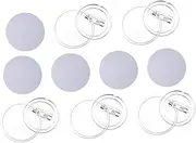 FUNNETOYU 5 Sets Transparent Acrylic Badge Holder DIY Replaceable Button Badges with Blank Paper for Custom Designs for Crafts Events Personalization