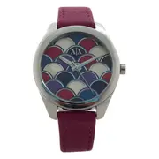 Armani Exchange AX5523 Geo Purple Leather Watch by Armani Exchange for Women - 1 Pc Watch