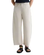 Ag Hattie High Rise Crop Barrel Jeans in Opal Stone