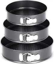 [BAOER] Teflon Coated Removable Cake Tins Set of 3