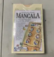 New Mancala Game Folding Wood Game Board W/ Gemstones Playing Pieces SEALED! A7