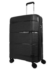 Pierre Cardin Normandy 67cm MEDIUM Hard Shell Suitcase in Black