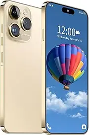 Huness I15 Pro MAX Smartphone Unlocked Cell Phone,Battery 6800mAh 6.8 HD Screen Unlocked Phone,6+256GB Android 13 with 128GB Memory Card,Dual SIM/5G/Fingerprint Lock/Face ID (Gold, 6+256)