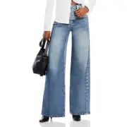 Rag & Bone Womens Miramar Sid Blue Stretch Soft Wide Leg Pants 28 BHFO 0437