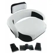 S400700EBU Cushion Set, Black & White, w/Brackets-(3pc)Fits International