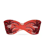 Johanna Ortiz Red Sea Bandeau Bikini Top
