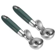 4 Ounce Ice Cream Scoop with Trigger, 2 Pcs Portion Cookie Scoop, Green