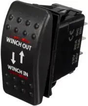 ESUPPORT Car Auto 12V Momentary Light Button Rocker Toggle Switch Red LED Winch
