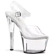 Pleaser Sky-308 Sexy Clear Pole Dancer Evening Platform Sandals