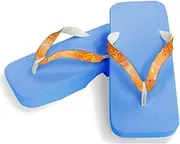 Hajime(一歩) [One Step] [Hajime] Geta Geta Clogs, Soft and Water Resistant, Made of Sponge, 10.6 inches (27 cm), SB/Fireworks x Orange, Fireworks x Orange (Hanabi x Orange/27), Hannabi × Orange, 27.0 cm