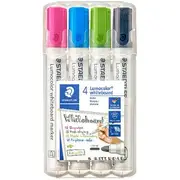 Staedtler Lumocolor Whiteboard Markers Bullet Brights 4 Pack