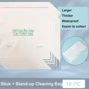 Disposable PP Car Trash Bag Vomit Rubbish Garbage Bag Storage Self Adhesive 10PC