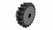16B-2-27 Tooth BS 1" Pitch Duplex Pilot Bore Sprocket