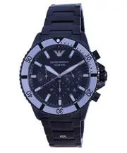 Emporio Armani Diver Chronograph 12/24 Date Quartz AR80050 100M Mens Watch