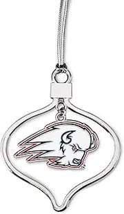 Fan Frenzy Gifts Utah Tech Trailblazers Circle 2 Piece Officially Licensed Silver Two-Piece Colored Ornaments