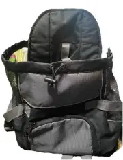 Unbranded Small Pet Backpack Carrier Black w/ Mesh Drawstring Top & Pockets New