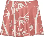 [FRODOTGV] Red Trees GirlsTennis Skort with Built-in Shorts Skorts for Toddler Girl Pleated Skirt