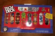TECH DECK 25th Anniversary Pack 8 Fingerboards Silver Dude 96mm Limited Ed New!