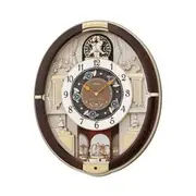 SEIKO CLOCK 精工經典12組HI-FI音樂施華洛世奇旋轉水晶石英音樂掛鐘 型號：QXM289B【神梭鐘錶】