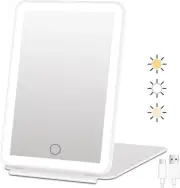 CTAOOL Rechargeable Travel Makeup Vanity Mirror with 72 Led Lights Portable