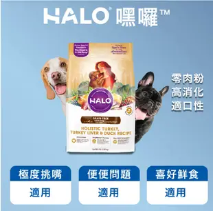 HALO嘿囉 無穀狗飼料 成犬 白魚火雞肉+鷹嘴豆350G⭐寵物周年慶-9月滿1999抽多尼斯寵物自動餵食器⭐