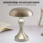AU (Silver)Table Lamp Rechargeable Mushroom Shape 3 Speed Color Temperature Touc