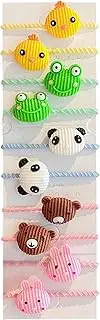 Kids Rubber Bands for Hair,Cute Cartoon Hair Bands Soft Elastics Hair Bands | Compact Elastic Hair Ties Girls Hair Accessories Colored Hair Rubber Bands for Kids