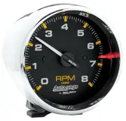 Auto Meter Auto gage Tachometer 3-3/4" Pedestal Mount Chrome Black 0-8,000rpm