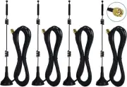 Dual Band Long Range Wifi Antenna (4-Pack), 9Dbi 2.4Ghz 5Ghz 5.8Ghz Rp-s