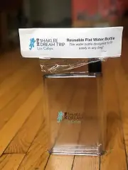 Reusable Flat Water Bottle NEW. 5' X 7.5"