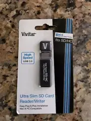 Vivitar Ultra Slim SD Card Reader / Writer USB 2.0- Unopened - FREE SHIPPING!