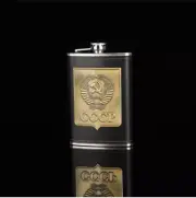 7oz 8oz Retro Leather Wrapped Stainless Steel Hip Flask Portable Whiskey Flagon