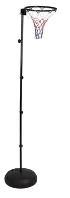 Portable Hoop System Rim Netball Ring with Stand Height Adjustable 8 ft to 10ft