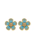 Kate Spade New York Fleurette Stud Earrings - Aqua ONE SIZE