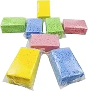 Cellulose Sponges Kitchen, for Washing Dishes, in Bulk, 24 Pack (3 Count x 8 Individually Wrapped + 2 Free Scouring Pads), 100% Natural Biodegradable